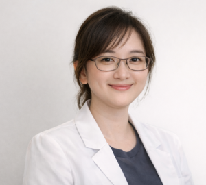 professional headshot in lab coat 50 percent shrink